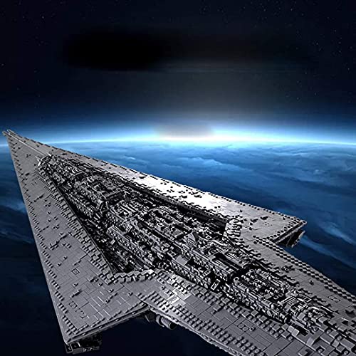 Technic Star Destroyer Model, Mold King 13134, 7588 Bloques de construcción de abrazadera UCS Super Star Destroyer MOC Juego de construcción compatible con Lego A,134 * 48 * 20cm