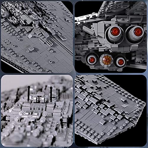 Technic Star Destroyer Model, Mold King 13134, 7588 Bloques de construcción de abrazadera UCS Super Star Destroyer MOC Juego de construcción compatible con Lego A,134 * 48 * 20cm