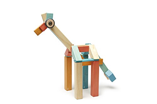 Tegu - Juego de Bloques de Construcción de madera magnéticos de 42 piezas - Puesta de Sol