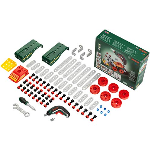 Theo Klein 8497 Set de construcción Multi-Tech con Ixolino Bosch, 107 piezas, Ixolino a pilas con luz y sonido, Medidas: 32 cm x 27 cm x 9.5 cm, Juguete para niños a partir de 3 años