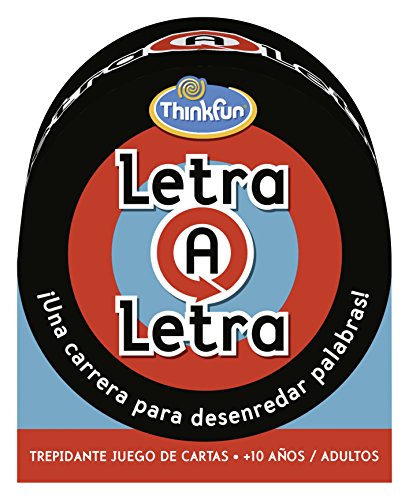 ThinkFun 76038, Letra a Letra, Juego de cartas,Versión en Español, Juego de Mesa, Edad recomendada 10+ , 300 Cartas