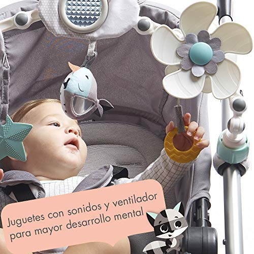 Tiny Love Sunny Stroll, Arco de Actividades con Juguetes Sonajeros, a partir de 0 Meses, Clip Ajustable apto para Cualquier Cochecito o Silla de Bebé, Magical Tales
