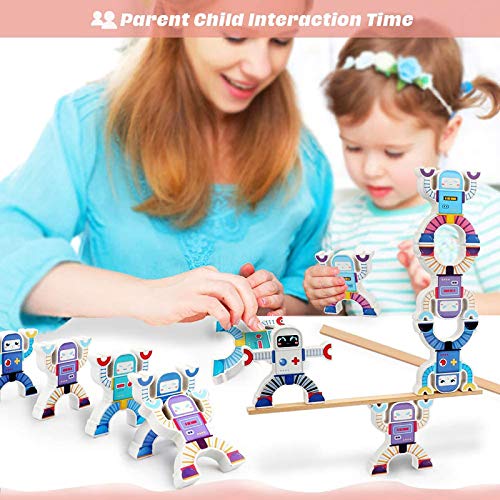 Tiray Ledy Juegos de apilamiento de Madera, Hercules Acrobatic Troupe Interlock Toys, Juegos de Bloques de Equilibrio Juguetes educativos para niños pequeños para niños de 3 4 5 6 años Niños