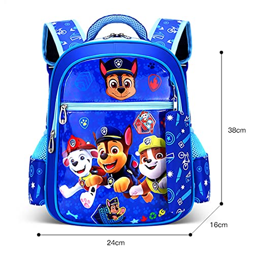 Tomicy Mochilas Infantiles Guarderia Mochilas Infantiles Patrulla Canina Bolsas Escolares De Dibujos Animados para Niñas Y Niños De 3 A 6 Años Azul