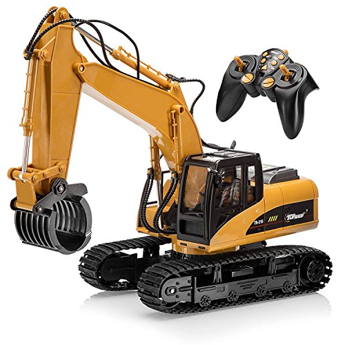 Top Race Excavadora de horquilla de control remoto RC de 15 canales, construcción Tenedor Tenedor Tractor Tenedor de metal. TR-215 , color/modelo surtido