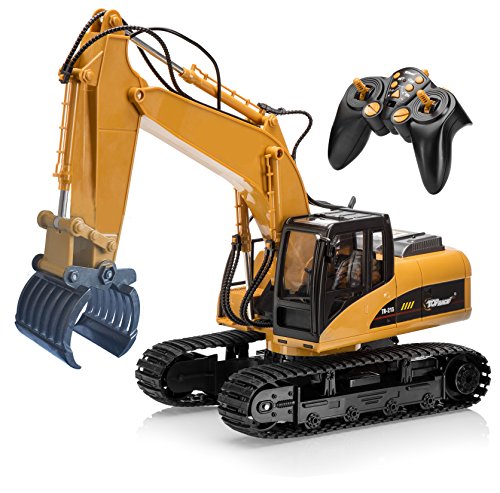 Top Race Excavadora de horquilla de control remoto RC de 15 canales, construcción Tenedor Tenedor Tractor Tenedor de metal. TR-215 , color/modelo surtido
