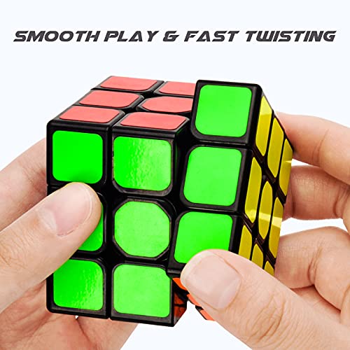 TOYESS Cubo de Mágico 3x3 Profesional, Cubo de Velocidad Clásico Rompecabezas 3D Rápido Todas Las Edades