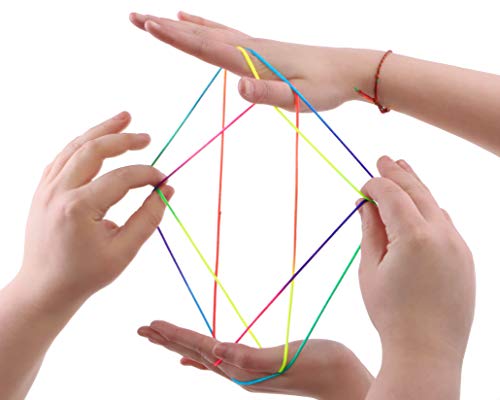 TOYLAND Cats Cradle - Magical String Art - Trucos Multicolores - Diversión clásica