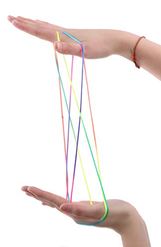 TOYLAND Cats Cradle - Magical String Art - Trucos Multicolores - Diversión clásica
