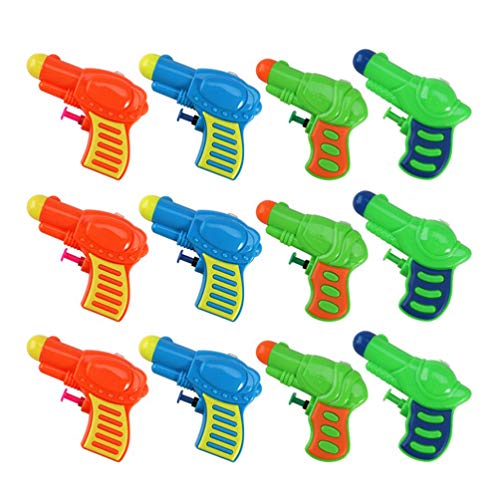 TOYMYTOY 12pcs Pistolas de agua plástico para niños juego (Color al azar)