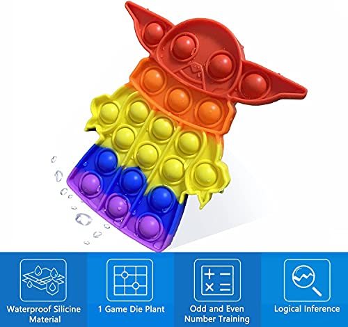 Tpcean Pop Bubble Fidget Tie Dye Push It Toy Yo-da Baby Bubble Popping Juego de tablero para mantener al bebé niños estallar (color C)