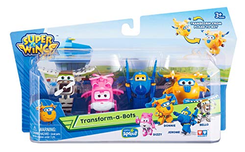 Transform-a-Bots Paquete de 4 | Donnie, Mareos, Jerome, Bello | Figuras de Juguete | Figuras de 2 Pulgadas