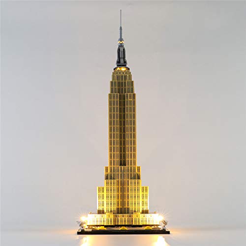 TRCS Set de iluminación LED para 21046 Architecture Empire State, USB y batería, compatible con Lego 21046 – sin juego Lego