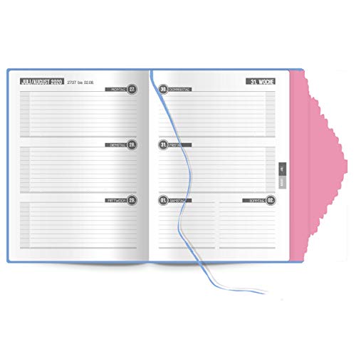 Trötsch - Agenda escolar con tapa Flower 2020/2021: planificador escolar, cuaderno de deberes, temporizador, agenda