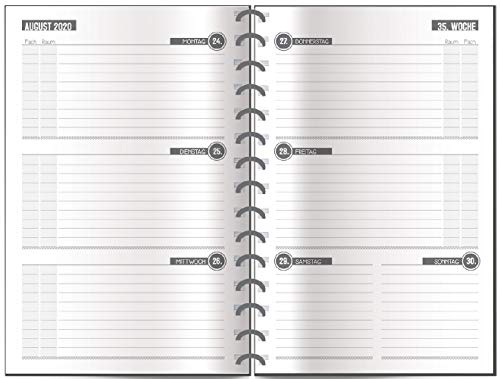 Trötsch Verlag Agenda Escolar Reflections 202026N 2020/2021: Espiral Efecto Spot Relieve Black