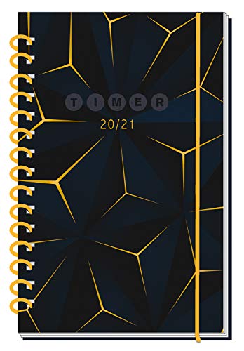 Trötsch Verlag Agenda Escolar Reflections 202026N 2020/2021: Espiral Efecto Spot Relieve Black