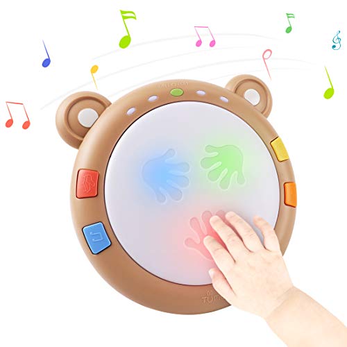 Tumama Juguetes electrónicos Musicales para bebés,Tambores iluminados para bebés Instrumentos Musicales para bebés Juguetes sensoriales para bebés Juguetes Musicales Regalo para bebés,niños pequeños