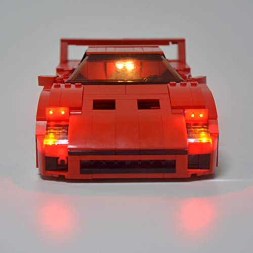 TWapRE Juego De Iluminación LED para Lego 10248 Ferrari F40, Lámpara Accesoria Iluminada para Insertar Bloques De Construcción, No Incluye Modelo Lego