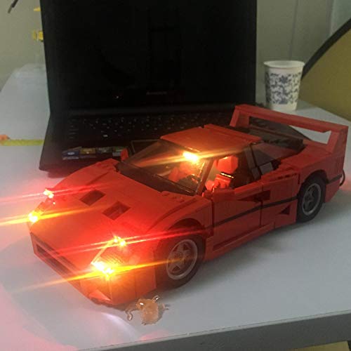 TWapRE Juego De Iluminación LED para Lego 10248 Ferrari F40, Lámpara Accesoria Iluminada para Insertar Bloques De Construcción, No Incluye Modelo Lego