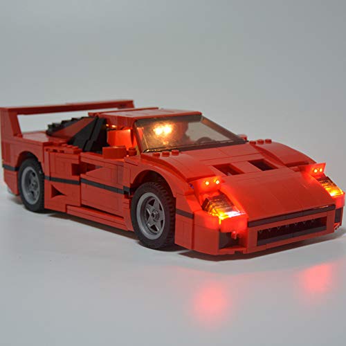 TWapRE Juego De Iluminación LED para Lego 10248 Ferrari F40, Lámpara Accesoria Iluminada para Insertar Bloques De Construcción, No Incluye Modelo Lego