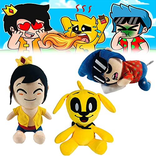 TythGHp 25cm / 9.8in Mikecrack Timba VK y El Trollino Plush Toy, Los Compas Mike-Crack Plushie Toy Set
