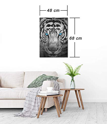 Ulmer Puzzleschmiede - Puzzle Tigre - Puzzle de 1000 Piezas - Tigre majestuoso en Primer Plano
