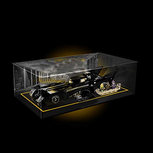Vitrina acrílica para Lego DC Comics Super Heroes 1989 Batmobile, pantalla Box compatible con Avec Lego 76139 (no incluye modelo Lego)