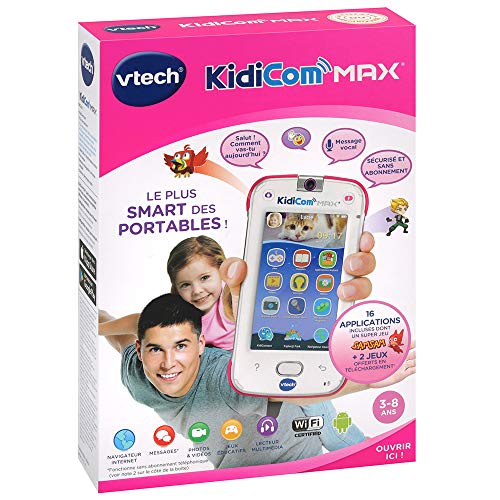 VTech - Dispositivo multifunción Kidicom MAX, Color Rosa, versión Francesa