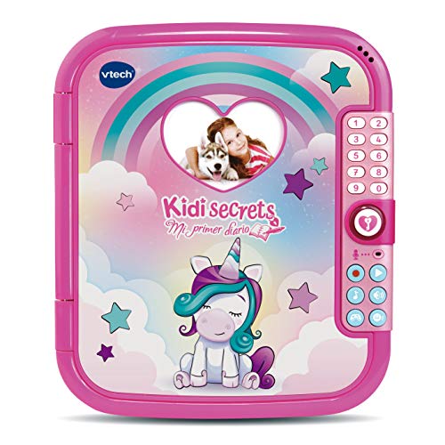 VTech - KidiSecrets Mi primer diario, electrónico e interactivo, graba mensajes y distorsiona tu voz, compartimento secreto, incluye código, juegos y un cuaderno (80-193022) , color/modelo surtido