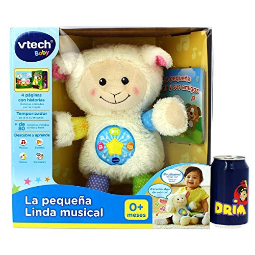 VTech-La pequeña Linda Musical Peluche bebé Interactivo, con Cuentos, Historias y Canciones Que desarrollan el lenguaje y la estimulación Visual y auditiva, Multicolor (3480-506722)