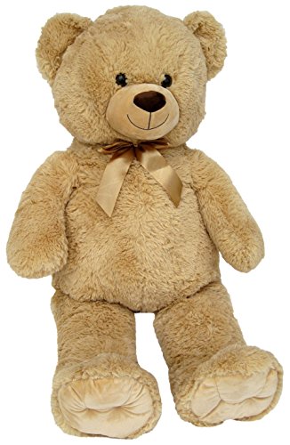 Wagner 9048 – Fortuna XXL oso 100 cm Grande en color marrón claro – Oso de peluche oso de peluche Teddy Oso en beige