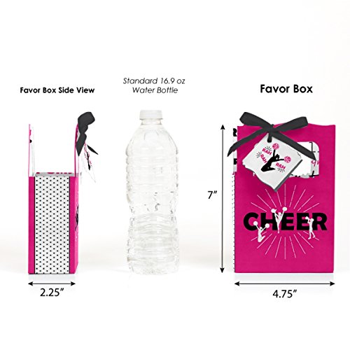 We Got Spirit – Cheerleader – Cajas de regalo para fiesta de cumpleaños o animadora – Juego de 12