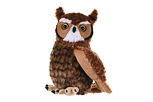 Wild Republic-12310 Peluche Búho Virginiano Cuddlekins, Color marrón (12310)