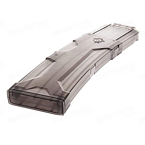 WORKER 22 dardos estilo AK B, tipo clip, repuesto para Nerf N-Strike Elite, color transparente y negro