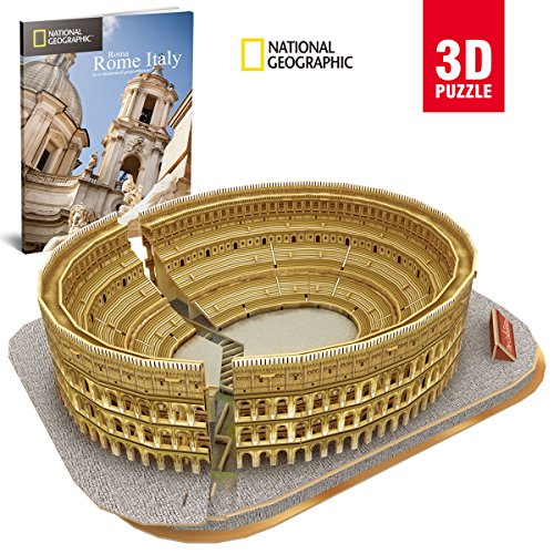 World Brands Cubic Fun-Puzzle 3D City Traveller del Coliseo Romano, National Geographic (CPA Toy Group DS0976), color marron