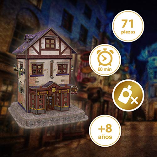 World Brands Tienda de Articulos de calidad de Quidditch de Harry Potter, Cubic Fun, puzle, rompecabezas, maquetas para montar, puzzles 3D, kit de construcción, multicolor DS1008H