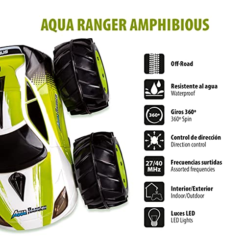 Xtrem Raiders Aqua Ranger, Niño Y Niña, Coches Teledirigidos para Niños, Radio Control RC, Anfibio, Gira 360º, Ruedas Off-Road, Regalos Divertidos (XT180735)