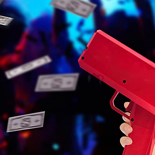YIPUTONG Super Money Gun Toy Money Gun Party El revólver dispara Billetes de Dinero Falsos para una diversión Suprema, Cash Gun Money Gun con 100 Billetes de Banco Juego de Fiesta Regalos