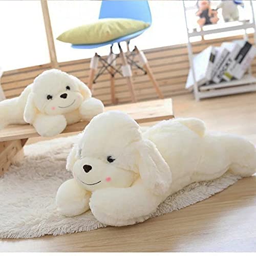 YMSM 26'' Smiling Dog Doll on Tummy Plush Toy,Cute Smiling Dog Plush Stuffed Animal Toy,Cute Pillow Bed Sleeping Pillow Plush Toy Puppy Doll Girl.