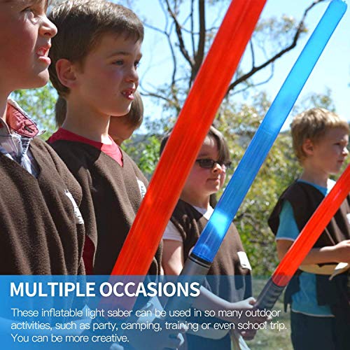 Yojoloin 6 UNIDS Inflables Star War Light Saber Sword Stick Globos para Suministros de Fiesta Favores de Fiesta Globos Color Aleatorio (6 PCS)