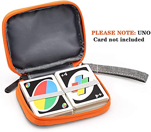 YSAGI Juego de cartas compatible con bolsa UNO, espacio para hasta 150 tarjetas, paño suave, impermeable, protección completa, tarjeta UNO para juegos al aire libre o camping (bolsa gris)