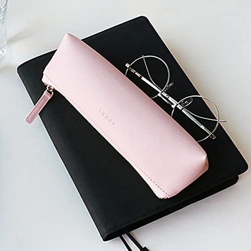 YUEMA Estuche para Lápices Triangular con Cremallera , para Escuela y Oficina, Caja de Lápices, Bolsa de Cosméticos, Bolsa de Almacenamiento (Rosa y Azul)