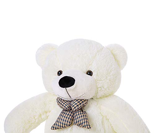 YunNasi Oso de Peluche Suave Almohada Gigante Teddy Juguetes de Peluche para Animales 100cm Blanco