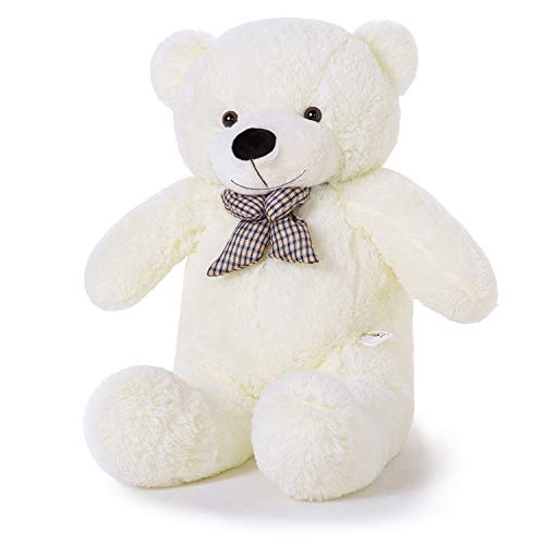 YunNasi Oso de Peluche Suave Almohada Gigante Teddy Juguetes de Peluche para Animales 100cm Blanco
