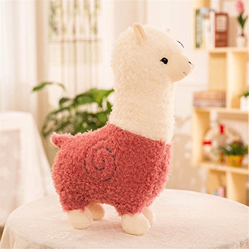 Zinsale Linda Alpaca Juguete suave Muñeca de oveja Almohada de peluche de felpa Peluches (Rosa, 28cm)