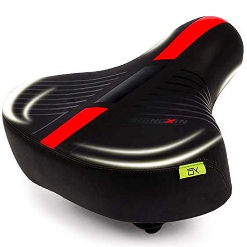 Z.L.F.J.P Accesorios para Bicicletas Coche eléctrico de Silla de Bicicletas Amortiguador cómodo Suave elástico Esponja Ancho de una Silla (Color : Light Grey, Size : Gratis)
