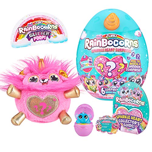 ZURU RAINBOCORNS 9214B Lioncorn Sparkle Heart Surprise Series 2, Flamingocorn