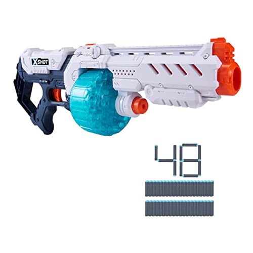 ZURU X-Shot 36350 Excel Turbo Fire - Pistola de Dardos, Color Gris y Azul