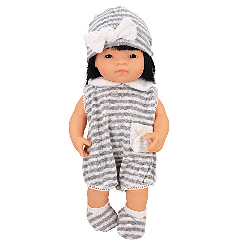 ZWOOS Ropa de Muñecas para New Born Baby Doll, Lindo Atuendo con Sombrero y Calcetines para Muñecas 35-43 cm