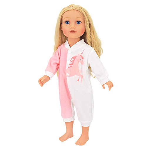 ZWOOS Ropa para Muñecos bebé, Mameluco Unicornio para Muñecas 35-43 cm